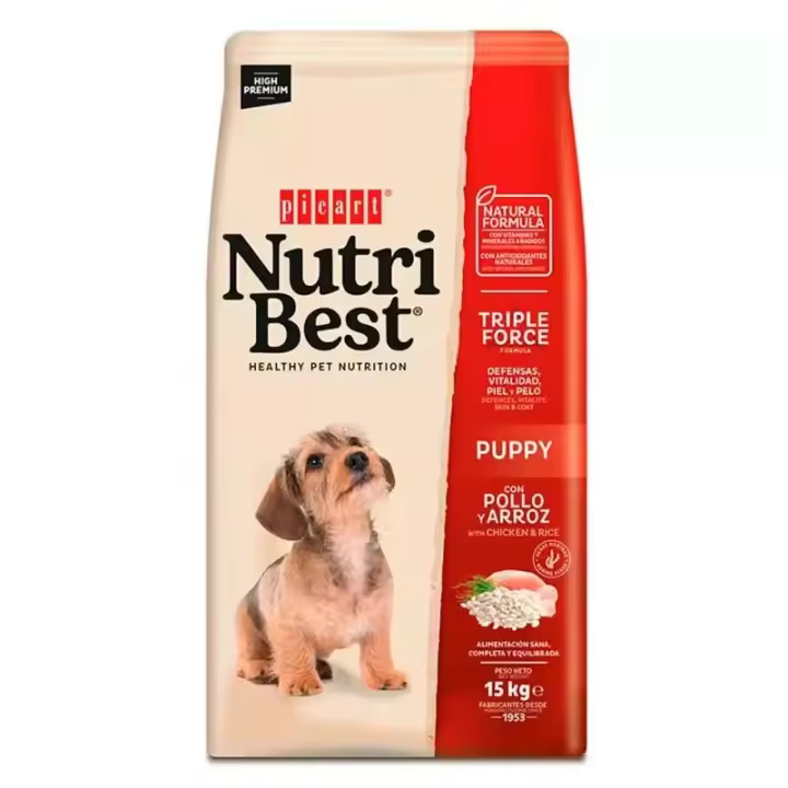 Picart Nutribest Puppy Pollo & Arroz 15 Kg - 1