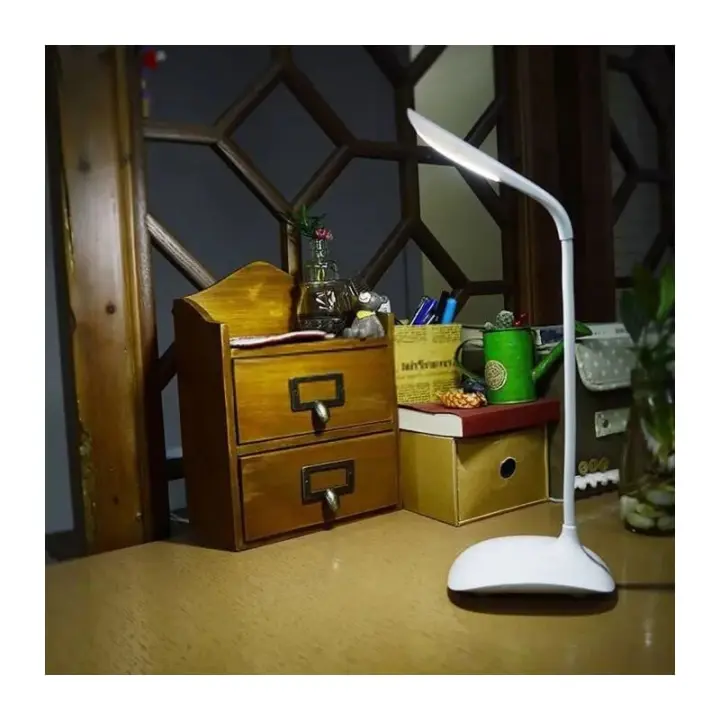 Lámpara de escritorio SOMYLámpara de escritorio LED - 3 niveles de brillo/18 LED - Lámpara de banco de trabajo blanca - 1