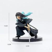 Figura De Anime Demon Slayer 19cm Nezuko Tanjirou Zenitsu Inosuke Kyoujurou Giyuu Qposket PVC Juguete De Combate Regalo Para Niños - details 6