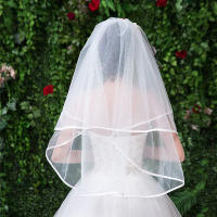 Velo De Novia Corto Para Mujeres Simple Con Peine Para Bodas Baños De Marido Fiesta Disfraz De Chucky Halloween - details 5