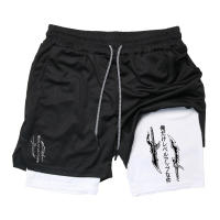 Shorts De Entrenamiento Para Hombre Con Bolsillo Para Teléfono Y Anillo De Toalla 2 En 1 Running Performance Compresión Activewear Deportivo - details 8