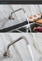 Grifo De Cocina De Acero Inoxidable Montado En Pared Sencillo Para Agua Fría Curva Baja Tapa De Agua De Calidad Premium - details 5
