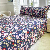 Sábana De Cama Individual/Reina/King Con Estampado De Flores Sábana Plana De Poliéster 100% Sin Fundas De Almohada - details 3