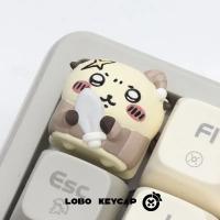 Keycap Anime Lindo Chikawa Hachiware Personalizado De Resina Kawaii Dibujos Animados Para Teclado MX Switch Creativo - details 8