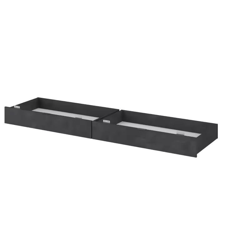 Cajones Inferiores Cama Doble Ottawa en color Negro Steam - 1