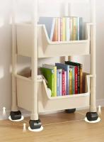 Estante De Libros Con Carroleta Para Cocina Almacenamiento En Rincón Estrecho Armario De Baño Organizador Para Hogar Y Sala De Estar Regalo - details 4