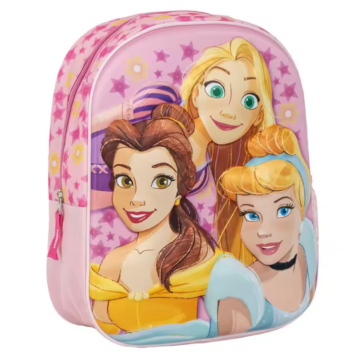 Mochila 3D Princesas Disney 31cm Producto Oficial Especial Regalos Para Todos - 1
