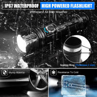 Linterna Led recargable de 950000 lúmenes XHP70.2, luz de Flash superbrillante, linternas de mano de alta potencia, IP67, resistente al agua - details 4