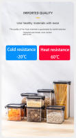 Jars De Almacenamiento Para Cocina Grandes Organizador De Granos Y Condimentos a Prueba De Humedad En Plástico Estilo Japonés - details 2