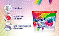 Micolor Detergente en Cápsulas Adiós al Separar 10 lavados (PACK 4 x 10 = 40 Lavados), Formato Cómodo y sostenible, Capsulas de Jabón Predosificadas para Ropa de Color, Poder quitamanchas, Protege los Colores y Evita Transferencias, Fregancia Duradera - details 1