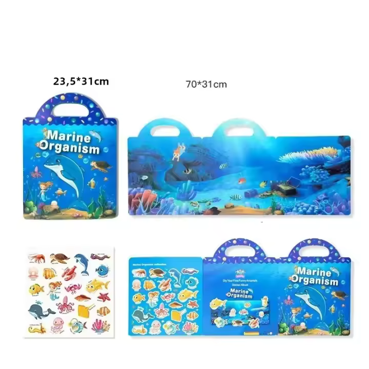 Libro De Pegatinas Reutilizables Para Niños Con Diversos Escenarios Juego De Rompecabezas DIY Educativo Juguetes Clásicos Para Niños De 2 a 4 Años Regalos - 1