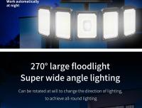 Luz Solar Exterior 300 LED Con Sensor De Movimiento Luz De Jardín Impermeable Ajustable Lámpara De Pared Para Patio - details 4