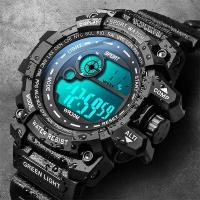 Reloj Deportivo Para Hombre YIKAZE Con Función De Cronómetro Y Contador Regresivo Resistente Al Agua Multifuncional Digital Reloj Militar De Exteriores Regalo - details 1