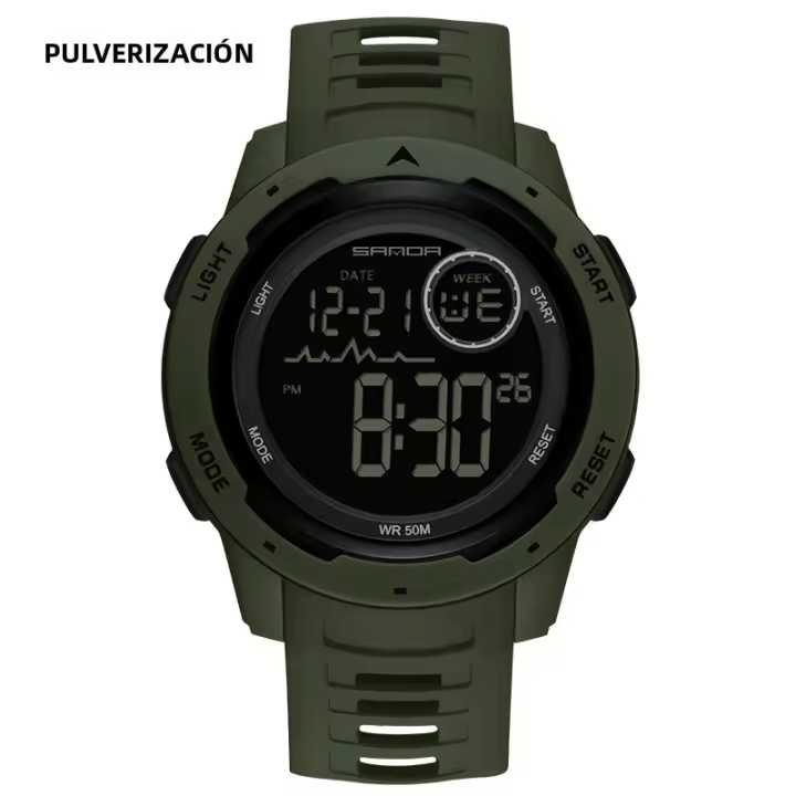 Reloj Digital LED SANDA Para Hombre Reloj Militar De Deporte Resistente Al Agua Con Función De Medición De Tiempo Y Luz Trasera - 1