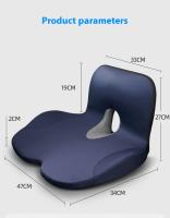 Almohadilla De Silla De Oficina Integrada En L Forma Esponja De Memoria Antideslizante Soporte Reductor De Presión Para Cintura Y Caderas Para Adultos - details 6