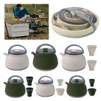 Cacerola De Silicona 1.5L Con Manija Pote De Agua Desplegable Fiambrera De Acero Inoxidable Para Camping Y Senderismo - details 3