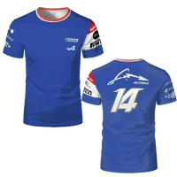 Camiseta De Piloto De F1 Alben Team Alpine 2024 Hombre Verano Cuello Redondo Manga Corta Deporte Ropa Casual Polyester Nylon - details 7