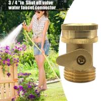 Válvula De Apagado De Camión De Jardín 3/4 Conector De Agua De Latón Para Riego De Jardín Juntador De Conexiones Reparación - details 1