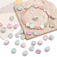 1PC Cuentas De Vidrio Con Inlay De Aleación Doble Cara En Forma Circular Y Estrella Para Joyería DIY Hecha a Mano Accesorios Versátiles Para Pulseras Y Collares - details 4