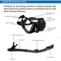 Máscara De Natación Y Esnórquel Profesional Para Adultos Con Vidrio Templado Set De Snorkeling Panorámico Para Entrenamiento De Natación - details 20
