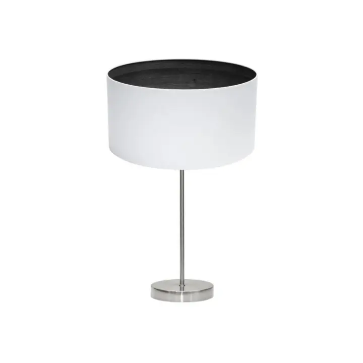 Fabrilamp - Sobremesa Tatiana 1xe27 Niquel/blanco-mad.Negra 63x30x30 Cm - 1