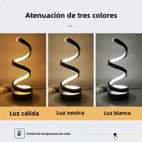 Lámpara De Mesa LED Moderna Y Creativa 3 Colores Ajustable Para Dormitorio Sala De Estar Oficina Decoración De Luz De Lámpara De Mesa - details 7