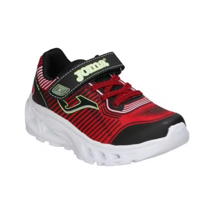 Zapatillas Casual Joma Aquiles 2406 Rojo Negro Infantil - 1