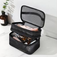 Bolso Organizador De Maquillaje Para Mujer Transparencia Malla Ideal Para Kit De Cosméticos Y Toallitas Para Viajes Estilo Minimalista Cierre De Cremallera - details 2