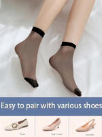 5 Pares De Calcetines Largos Transparentes Y Transpirables Para Mujer Con Cristales mid Tube Calcetines Casuales De Spandex Y Poliamida - details 4
