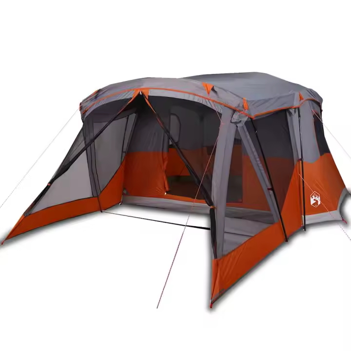 vidaXL Tienda de campaña con porche 4 personas impermeable naranja - 1