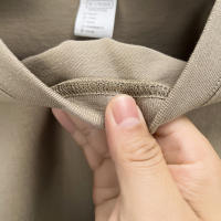 Camiseta De Algodón Puro 100% Para Hombre Manga Corta Verano Moda Casual Color Sólido Cuello Redondo Top Amplio Para Pareja - details 42