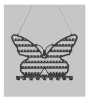 Gancho Para Joyas En Forma De Mariposa Pared Montado Para Colgantes Aretes Pulseras Almacenamiento Y Exhibición Negro - details 8