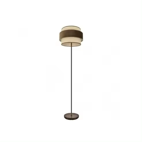 Lámpara de Pie FABRILAMP Reyes 1xe27 Marrón/natural-marrón 160x40x40cm - Elegante Diseño - 1