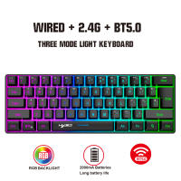L500 Wired/Wireless Gaming Keyboard 61 Keys With Dynamic RGB Backlight For PC Laptop Gamer - details 15