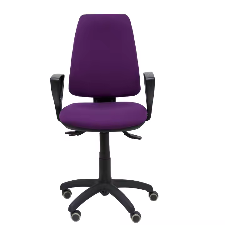 Piqueras Y Crespo Silla Elche S Bali Morado Ergonómica con Brazos Fijos y Ruedas de Parqué - 1