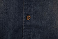 Camisa vaquera sin hierro para hombre, camisa informal de manga larga de color sólido sin hierro, nuevo estilo a la moda, 2024 - details 6