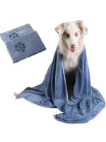Toalla De Baño Para Mascotas De Microfibra 35x75/70x140CM Absorbente Y Secado Rápido Teléfono Grueso Para Perros Y Gatos Bordado Super Suave - details 0