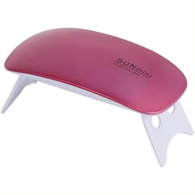 Mini lámpara UV/LED para uñas: elegant lámpara de Curado de gel con diseño de Ratón y USB, universal para todo type de gel, Rojo VIBRATING - 1