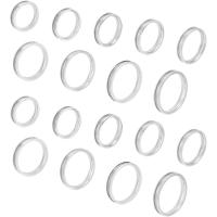 Anillos Largos De Acero Inoxidable 18pcs Anillos Vacíos Para Inlay Hechos a Mano Anillo Core Redondo Para Boda Promesa - details 0