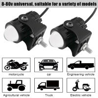 Proyector Lente De Motocicleta LED Bicolor Para Cafe Racer Spotlight Auxiliar Universal Para ATV Y Scooter Faro Principal - details 4