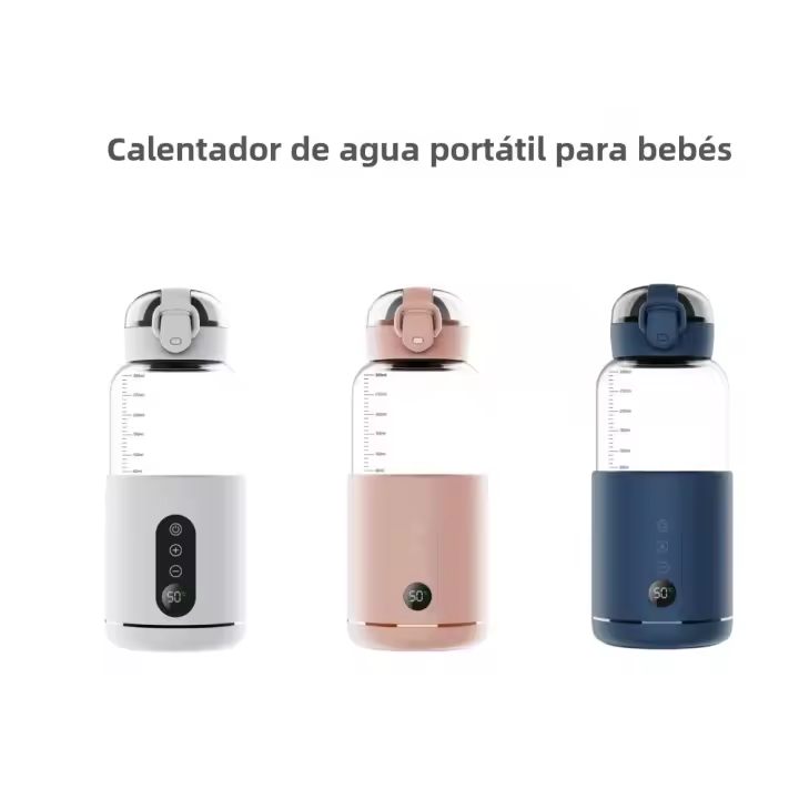 Calentador De Botella Eléctrico Portátil Para Leche De Bebé USB Recargable Control Y Mostrador De Temperatura Preciso Calentador Inalámbrico Para Botella De Bebé - 1