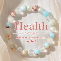 Pulsera Unisex De Cuarzo Aura Y Sedimento De Oceano Joyería Cristal Homeopática Para Traer Abundancia yProsperidad - details 0