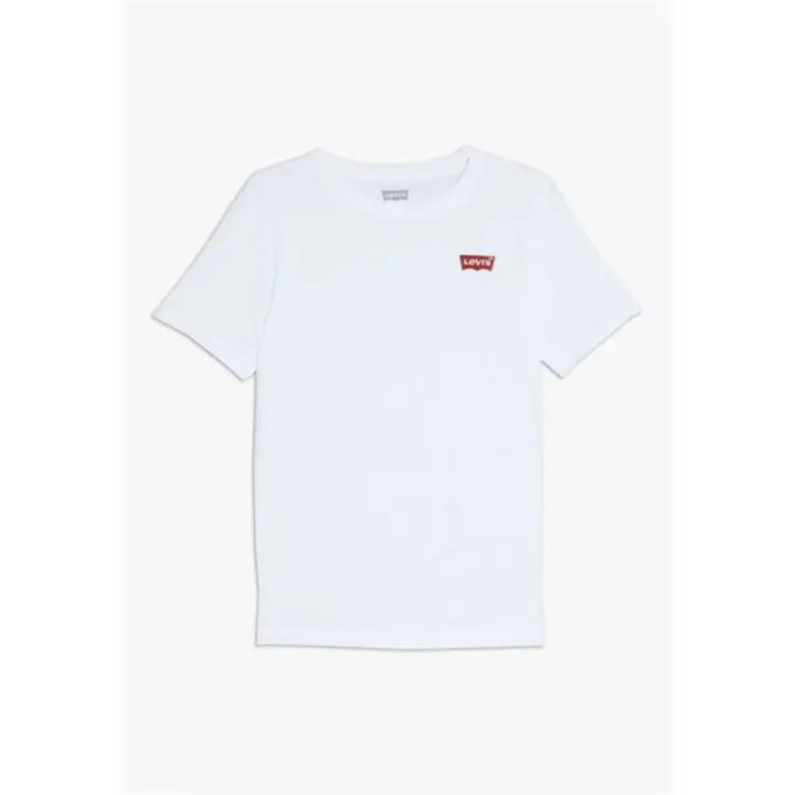 Camiseta de manga corta Levis Kids 9EA100-023 en color blanca con logo minimalista rojo - Ropa de niño - 1