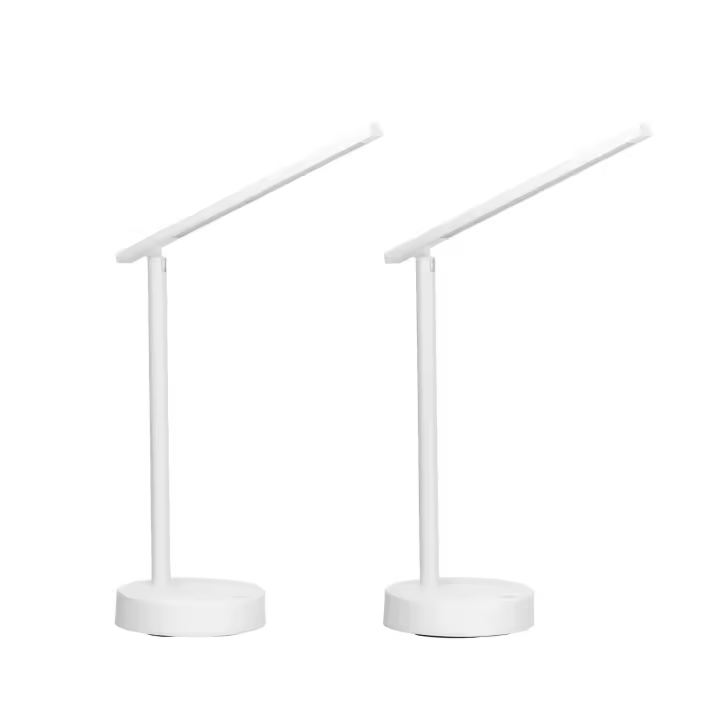 FORLIGHT ARCHIE (2uds) Lámpara Flexo de Escritorio LED con Batería Intensidad Regulable con Luz Neutra. Flexo Aluminio Blanco - 1