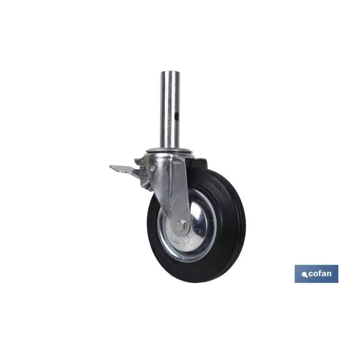 Rueda Giratoria Cofan Andamio Macho Freno 200x46mm - 1