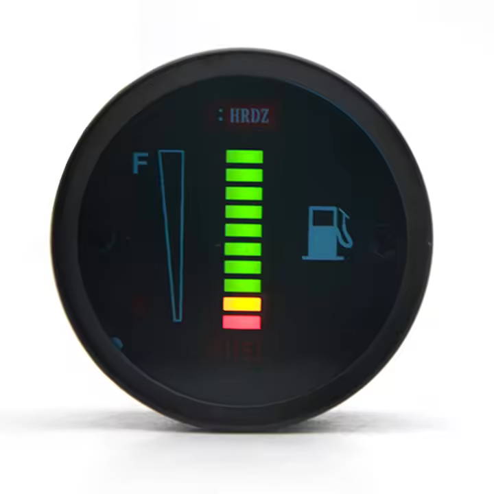 Gauge De Combustible Para Coche Y Motocicleta 52mm LED Sensor De Nivel De Combustible Moto Meter Aluminio 12V / 24V Para Estilo De Coche - 1