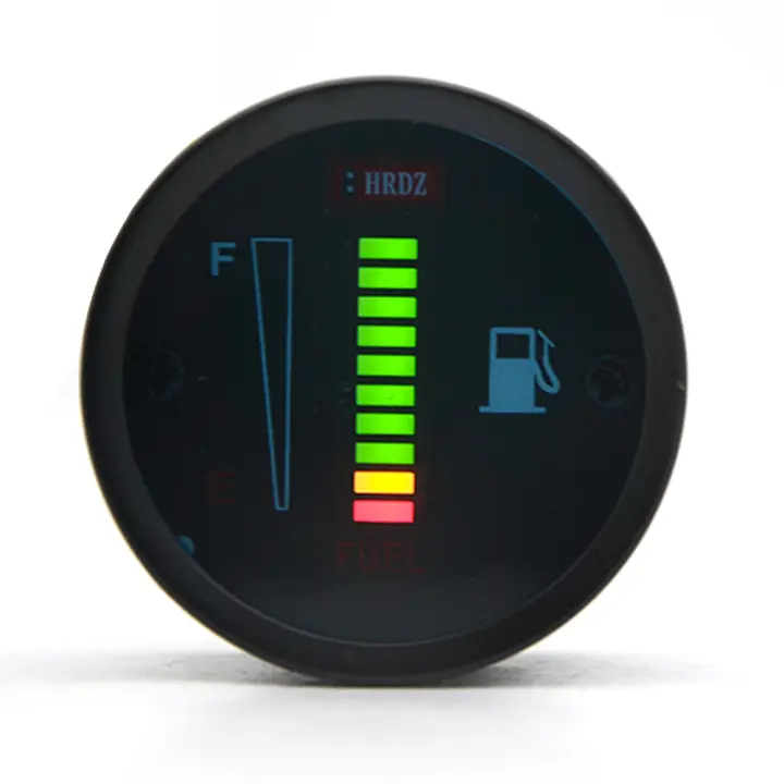 Gauge De Combustible Para Coche Y Motocicleta 52mm LED Sensor De Nivel De Combustible Moto Meter Aluminio 12V / 24V Para Estilo De Coche - 1