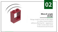 Bloques De Construcción Wange 100g 102 Piezas Accesorios De Puerta Y Ventana Compatible Con Bloques De Construcción Para Niños Partes De Construcción - details 5