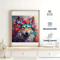 Rompecabezas De Madera Coloreado Lobo Juego Educativo Para Estudiantes Y Adultos Regalo Navideño Interesante - details 2