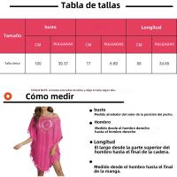 Vestido De Playa De Algodón Y Lino Sexy Y Suave Cubierta De Bikini En Color Sólido Estilo Casual Vacacional Con Espalda Descubierta - details 2